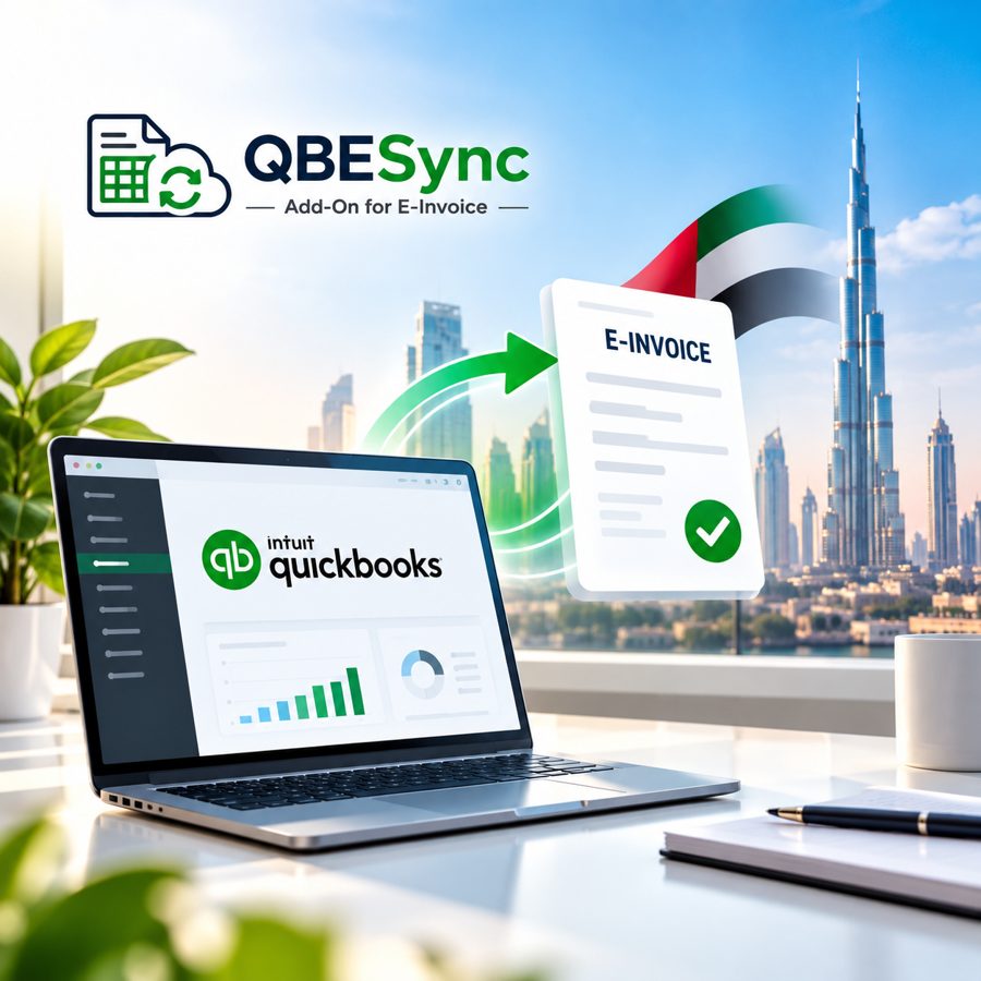 QBESync connecting QuickBooks to UAE e-invoicing